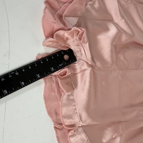 Chyrii Pink Pajama Short Set Size L Racerback Camisole Top Ruffle Trim Shorts - Picture 10 of 15